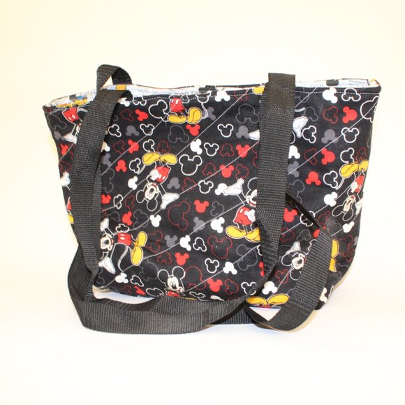 Mickey Mouse Handmade Fabric Shoulder Purse Bag Handbag Tote Magnetic Closure - Picture 2 of 7
